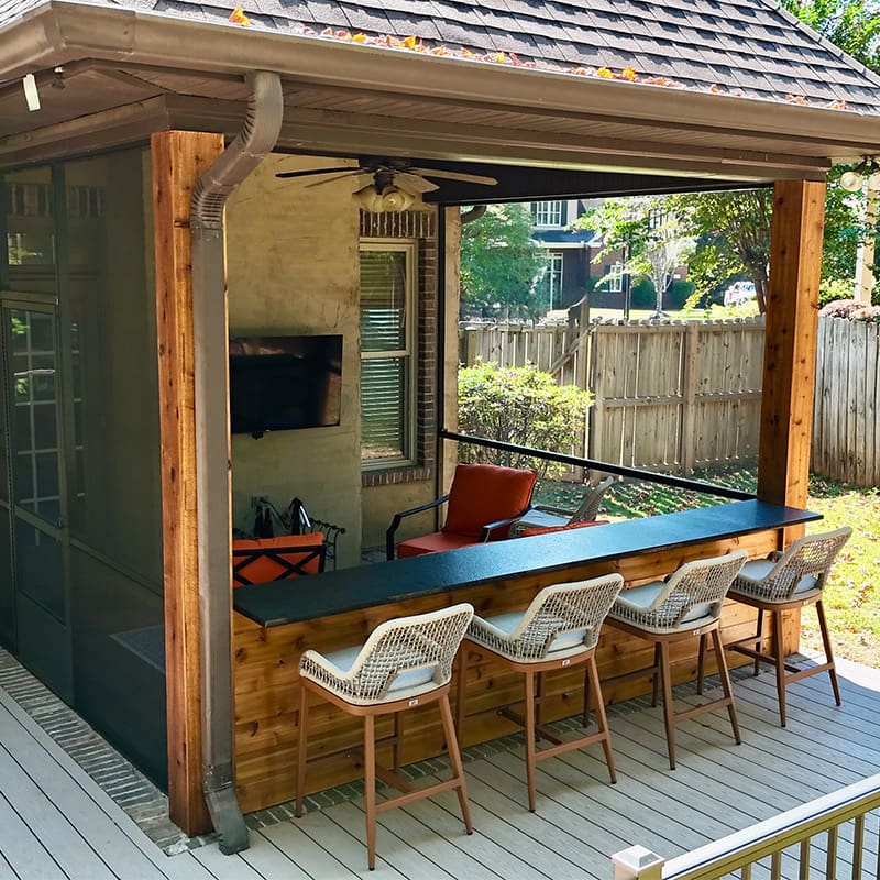 DeckTech designs and builds custom decks, covered porches, and maintenance-free outdoor living systems that expand your backyard living space and stand the test of time.