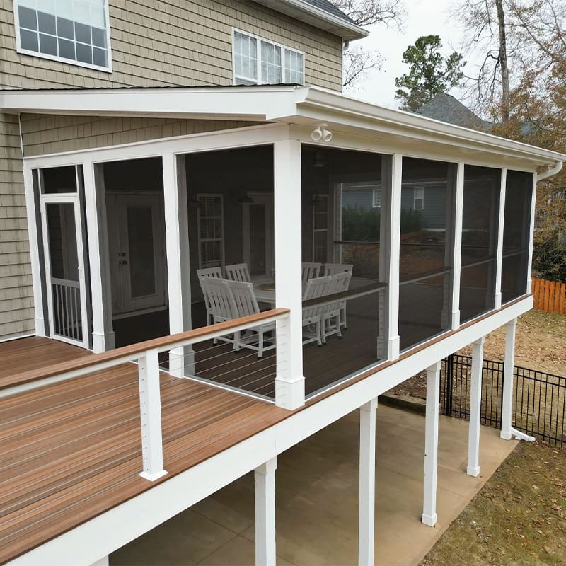 DeckTech designs and builds custom decks, covered porches, and maintenance-free outdoor living systems that expand your backyard living space and stand the test of time.